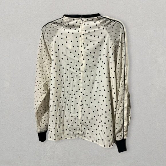 Eva Franco for Anthropologie Polka Dot Print Ruffle Details Sheer Blouse 4 NWT - Picture 3 of 11